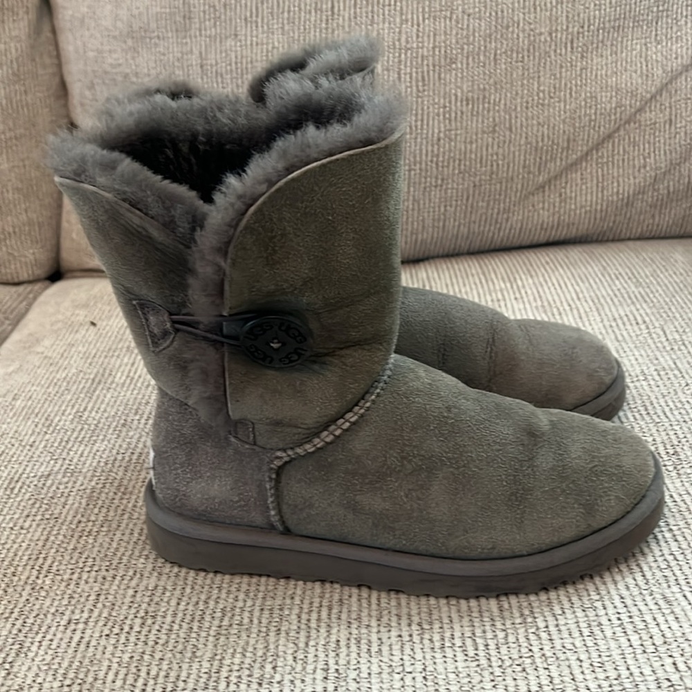 Gray Ugg Boots- Bailey Button - image 3